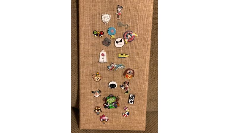 picture of a DIY Disney trading pin board